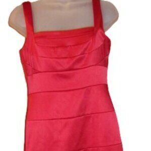 Dress Barn Red satin formal dress; Size 6